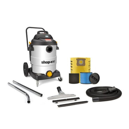 Shop-Vac 9627806 16 Gallon* 6.5 Peak HP** Stainless Steel Contractor Series Wet/Dry Vacuum with SVX2 Motor Technology