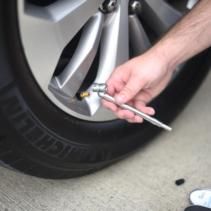 PCL TPG4H17 Tire Pressure Gauge Pocket Service Gauge 10-120 Psi Twin Angle Chuck