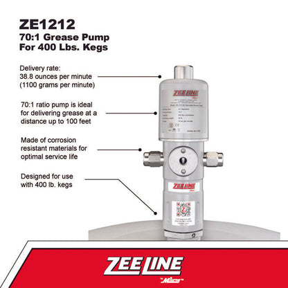 Zeeline by Milton ZE1212 70 1 Grease Pump For 400 lbs. Kegs | Tire Equipment Supply