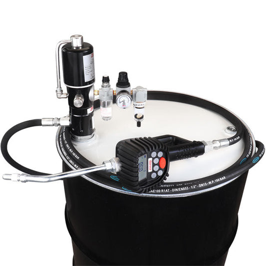 Zeeline ZE1730K 16 300 5 1 Eco Series Pump Kit 55 Gal with hose and preset meter | Tire Equipment Supply