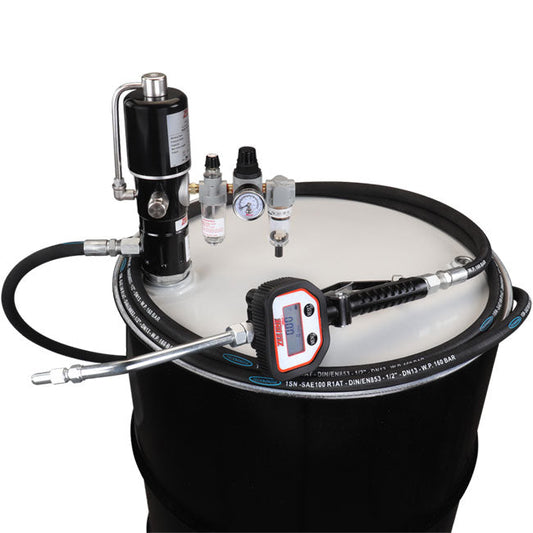 Zeeline ZE1730K 55 200 5 1 Eco Series Pump Kit 55 Gal with hose and meter | Tire Equipment Supply