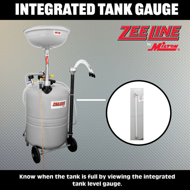 Zeeline ZE21CM 21 Gallon Professional Combination Oil Drain and Fluid Evacuator | Tire Equipment Supply