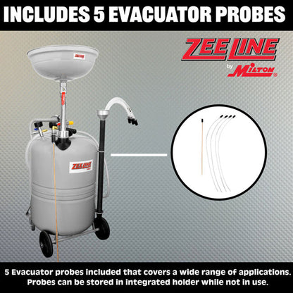 Zeeline ZE21CM 21 Gallon Professional Combination Oil Drain and Fluid Evacuator | Tire Equipment Supply
