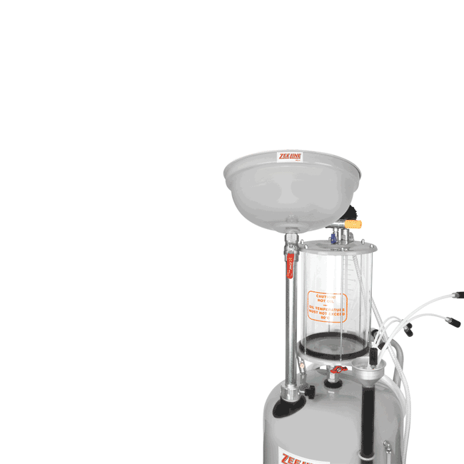 Zeeline ZE21CMB 21 Gallon Professional Grade Combination Oil Drain and Fluid Evacuator with Measuring Bowl | Tire Equipment Supply