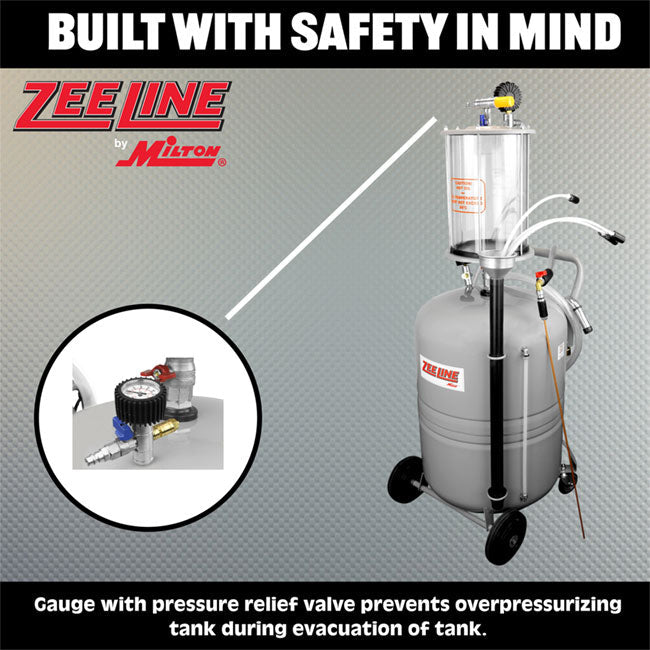 Zeeline ZE21EVB 21 Gallon Professional Fluid Evacuator with Measuring Bowl | Tire Equipment Supply