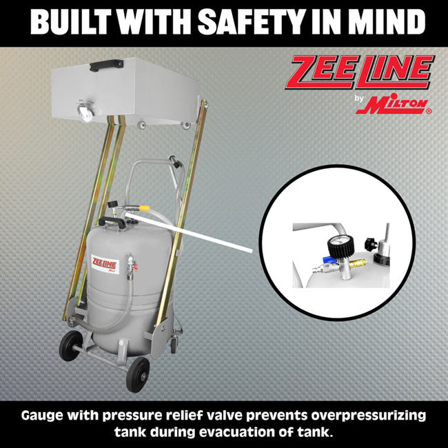 Zeeline ZE21PD 21 Gallon Professional Pantograph Oil Drain with 10 Gallon Basin | Tire Equipment Supply