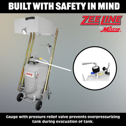 Zeeline ZE21PD 21 Gallon Professional Pantograph Oil Drain with 10 Gallon Basin | Tire Equipment Supply