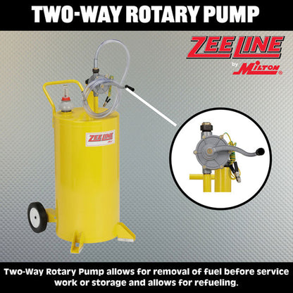 Zeeline ZE25DFC 25 Gallon Diesel Fuel Caddy with Two Way Rotary Pump | Tire Equipment Supply