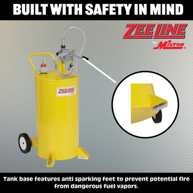 Zeeline ZE25DFC 25 Gallon Diesel Fuel Caddy with Two Way Rotary Pump | Tire Equipment Supply