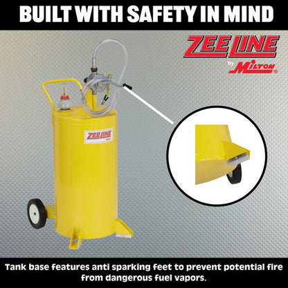 Zeeline ZE25DFC 25 Gallon Diesel Fuel Caddy with Two Way Rotary Pump | Tire Equipment Supply