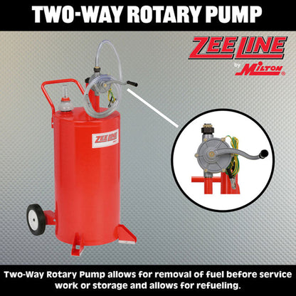 Zeeline ZE25FC 25 Gallon Fuel Caddy with Two Way Rotary Pump | Tire Equipment Supply