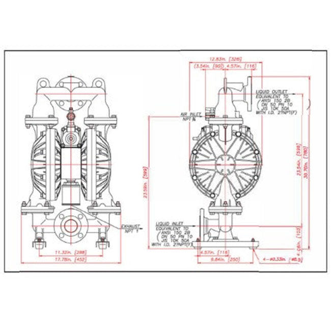 Zeeline ZE32164AB 2 inch Aluminum Diaphragm Pump | Tire Equipment Supply