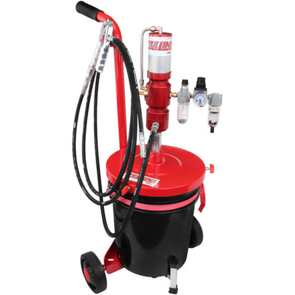 Zeeline by Milton ZE3574PKC – 60:1 - Premium Grease Pump For 25 50 lbs. Pails Package With Cart | Tire Equipment Supply