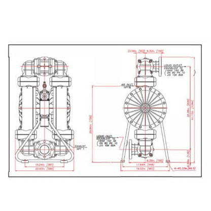 Zeeline ZE64215PS 3 inch Polypropylene Diaphragm Pump | Tire Equipment Supply