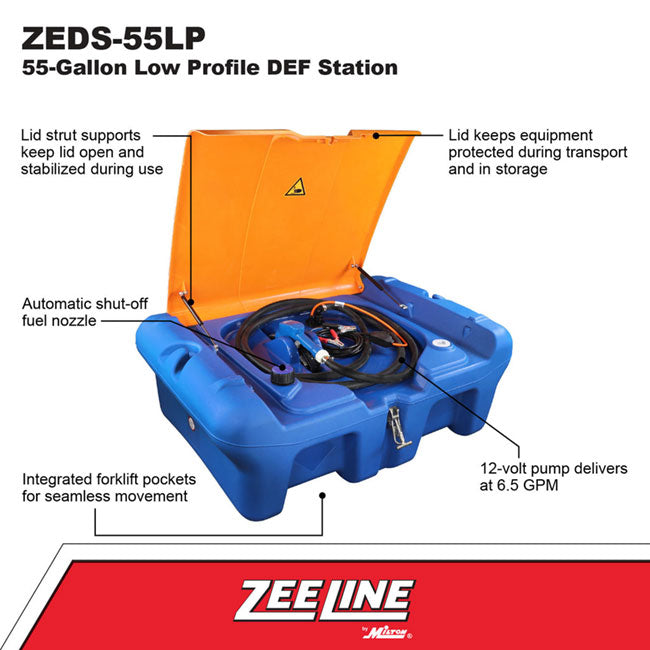 Zeeline ZEDS 55LP 55 Gallon Low Profile Portable DEF Station | Tire Equipment Supply