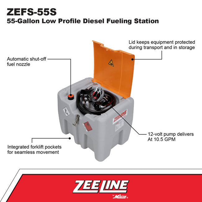 Zeeline ZEFS 55S 55 Gallon Portable Diesel Fueling Station | Tire Equipment Supply