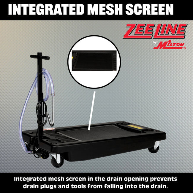 Zeeline ZELP17 EP 17 Gallon Poly Low Profile Oil Drain with electric evacuation pump | Tire Equipment Supply