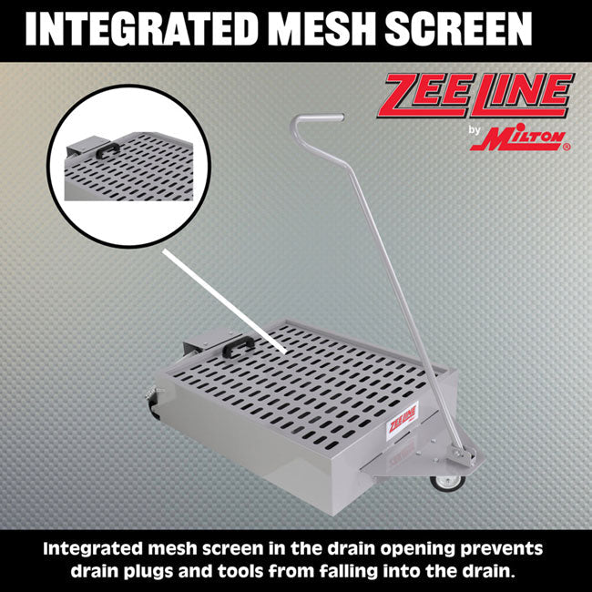 Zeeline ZELP26 EP 26 Gallon Steel Low Profile Oil Drain with Electric Pump | Tire Equipment Supply