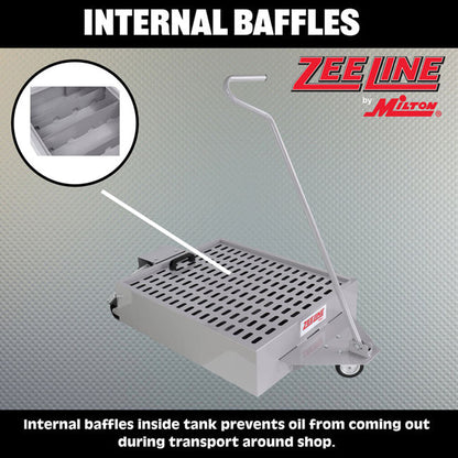 Zeeline ZELP26 EP 26 Gallon Steel Low Profile Oil Drain with Electric Pump | Tire Equipment Supply