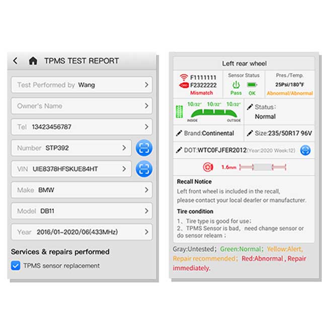 Autel MaxiTPMS TBE100 Tire Tread and Brake Disc Wear Examiner