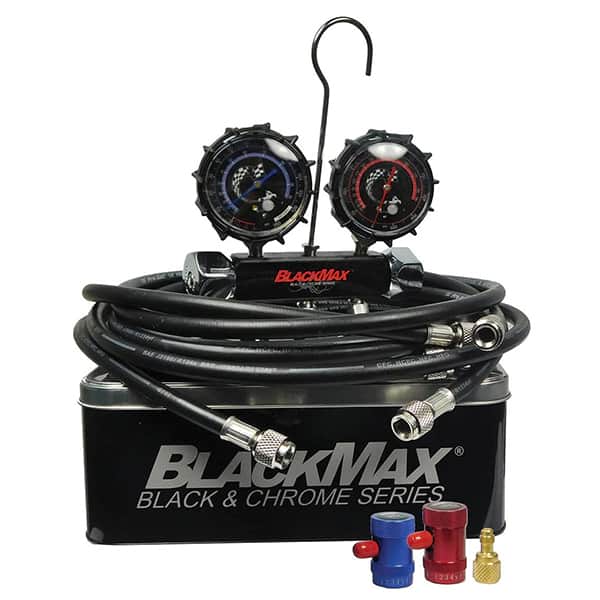 CPS Products MAID8QYF Chrome Manifold Gauge Set 1234YF Fittings