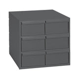 DURHAM MFG 001-95 6 Drawers (Vertical), 11-5/8 in. Deep, Gray