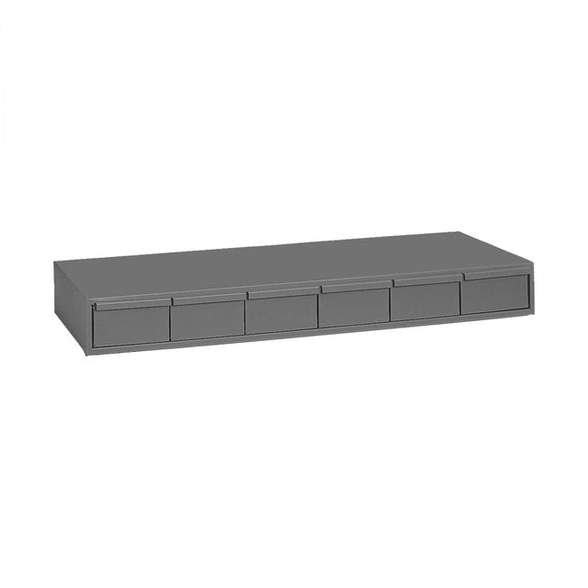 DURHAM MFG 002-95 6 Drawers, 11-5/8 in. Deep, Gray