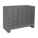 DURHAM MFG 024-95 30 Drawer Unit with Base, Gray