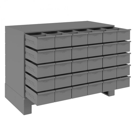 DURHAM MFG 027-95 30 Drawer Unit with Base, Gray