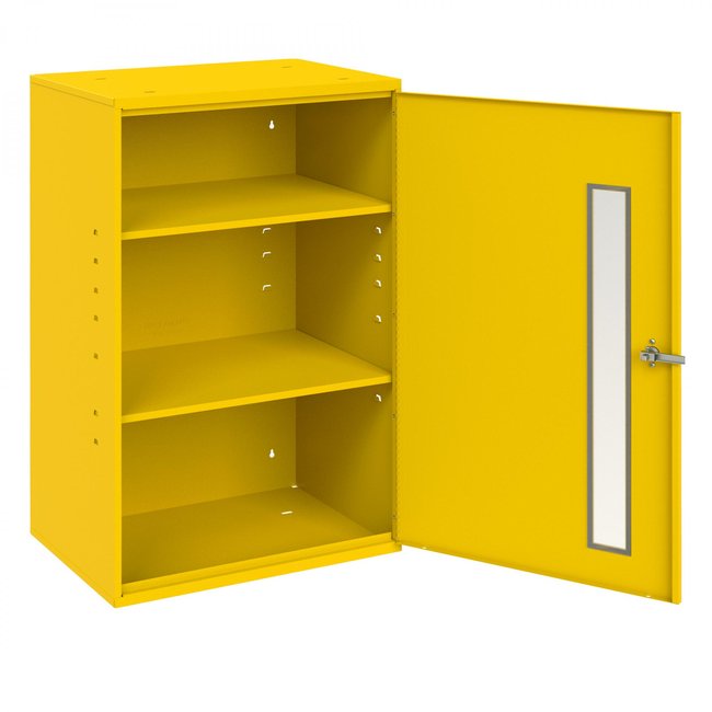 DURHAM MFG 057-50 Spill Control/Respirator Cabinet, Yellow