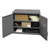 DURHAM MFG 072SD-95 Wall Mounted Storage Cabinet, 3 Shelves