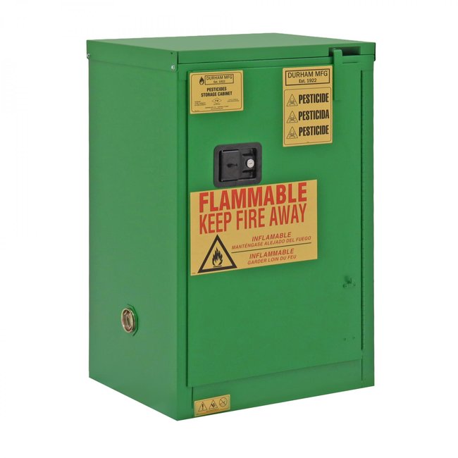 DURHAM MFG 1012S-83T Pesticide Storage, 12 Gallon, Self Close
