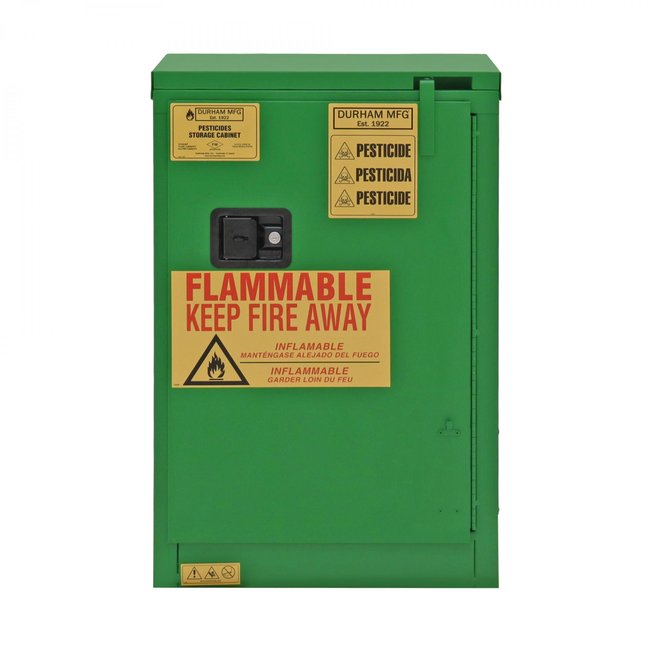 DURHAM MFG 1012S-83T Pesticide Storage, 12 Gallon, Self Close