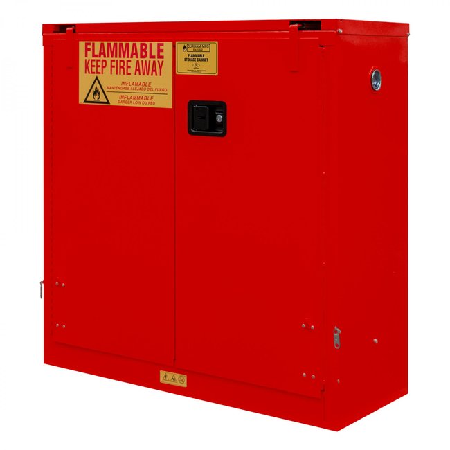 DURHAM MFG 1030S-17 Flammable Storage, 30 Gallon, Self Close