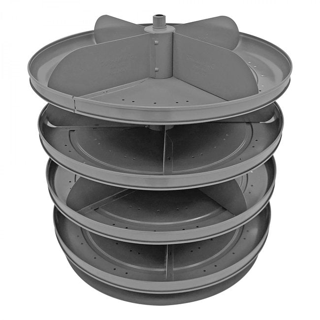 DURHAM MFG 1104-95 17 in. Revolving Rotabin, 4 Shelves