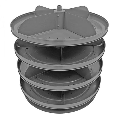 DURHAM MFG 1104-95 17 in. Revolving Rotabin, 4 Shelves