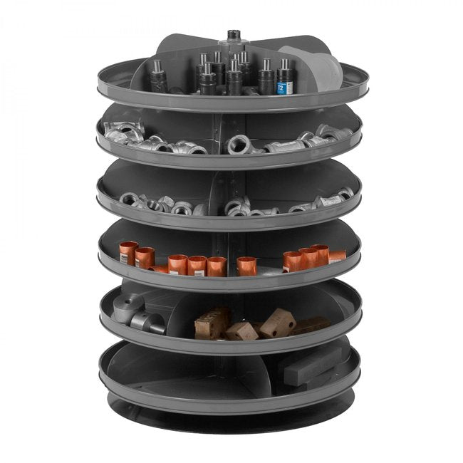 DURHAM MFG 1106-95 17 in. Revolving Rotabin, 6 Shelves