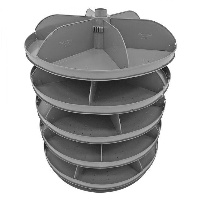 DURHAM MFG 1205-95 28 in. Revolving Rotabin, 5 Shelves