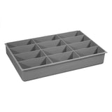 DURHAM MFG 124-95-12-IND Large, 12 Compartment Insert, Gray