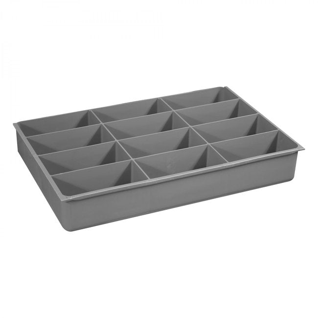 DURHAM MFG 124-95-12-IND Large, 12 Compartment Insert, Gray