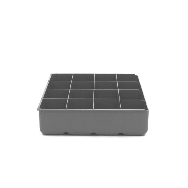 DURHAM MFG 124-95-16-IND Large, 16 Compartment Insert, Gray