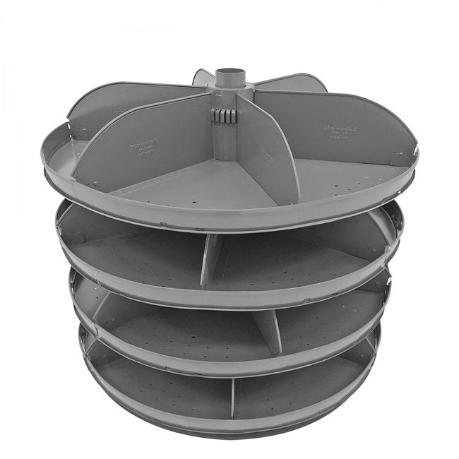 DURHAM MFG 1304-95 34 in. Revolving Rotabin, 4 Shelves