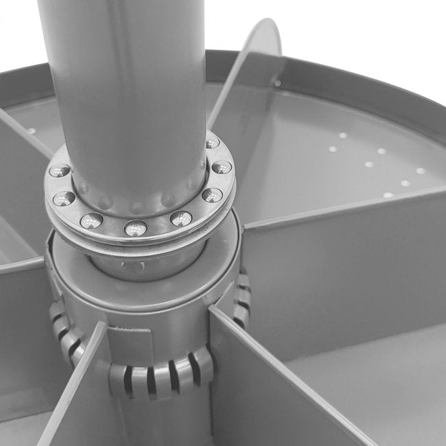 DURHAM MFG 1304-95 34 in. Revolving Rotabin, 4 Shelves