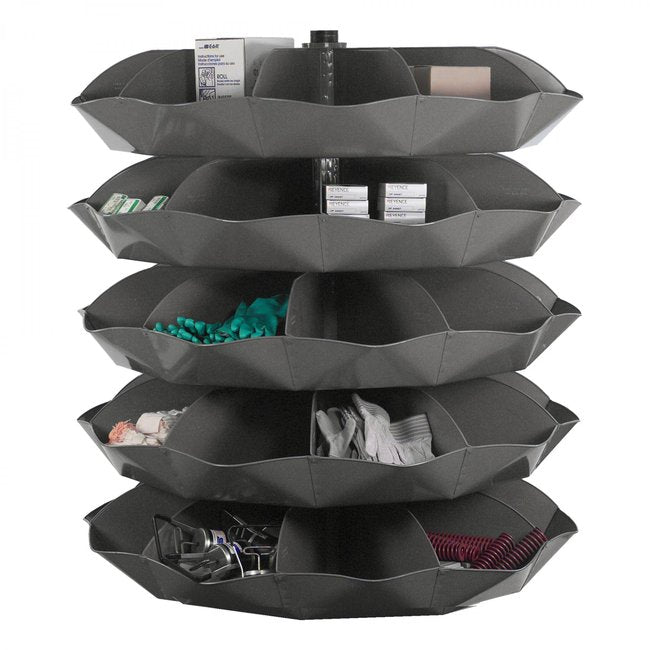 DURHAM MFG 1605-95 58 in. Revolving Rotabin 50 Compartments