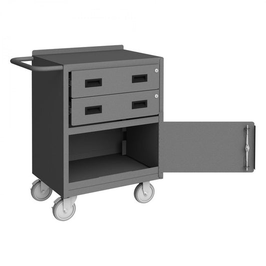 DURHAM MFG 2201-95 Mobile Bench Cabinet, 2 Drawers
