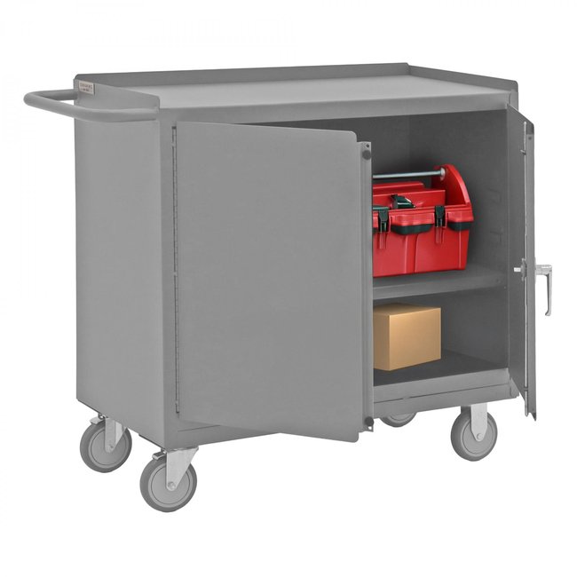 DURHAM MFG 2210A-LU-95 Mobile Bench Cabinet, 1 Shelf