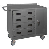 DURHAM MFG 2211-95 Mobile Bench Cabinet, 1 Shelf, 4 Drawers