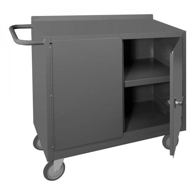 DURHAM MFG 2220-95 Mobile Bench Cabinet, 1 Shelf, 2 Door