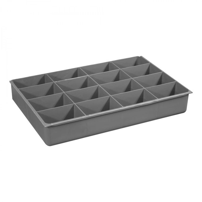DURHAM MFG 229-95-16-IND Small, 16 Compartment Insert, Gray