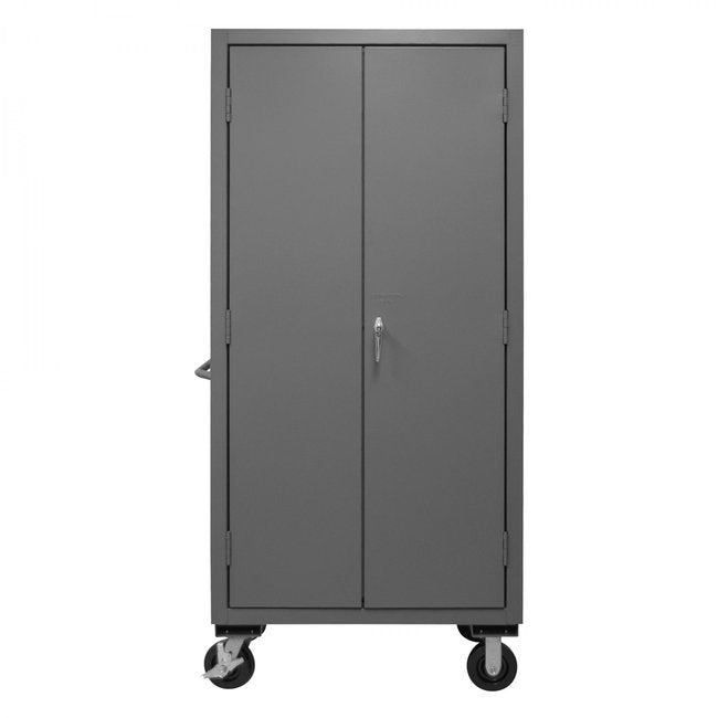 DURHAM MFG 2501M-BLP-30-5295 Mobile Cabinet, 30 Blue Bins